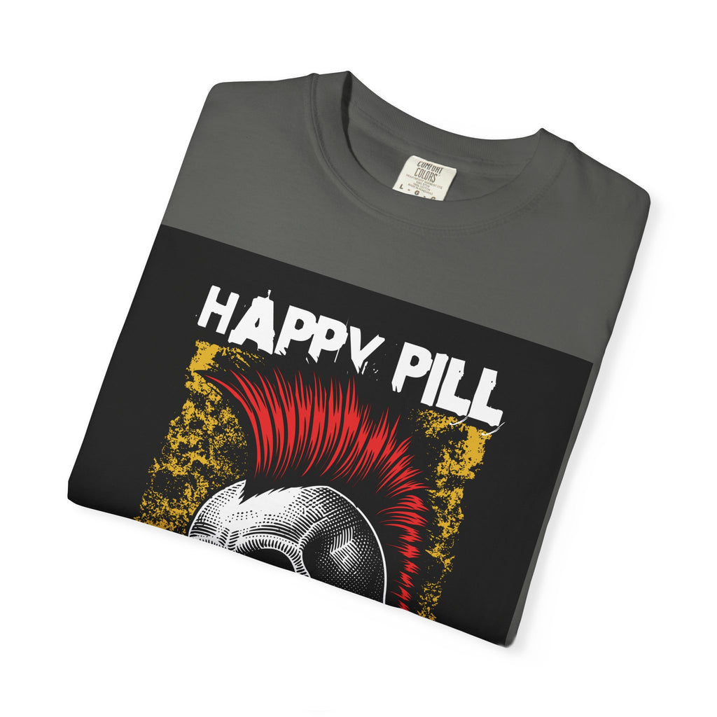 Happy Pill Punk Skull T-Shirt — 'Happy Pill Medication' Graphic Tee