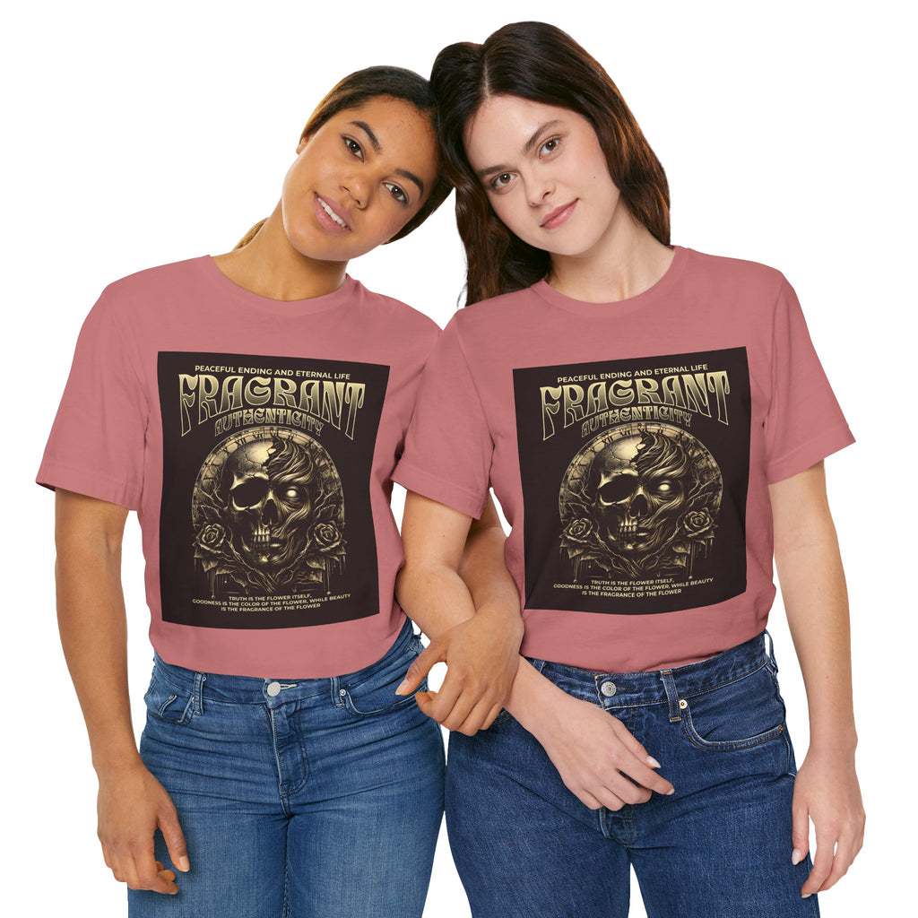 Skull & Roses Graphic Tee — "Fragrant" Vintage Gothic Band Shirt