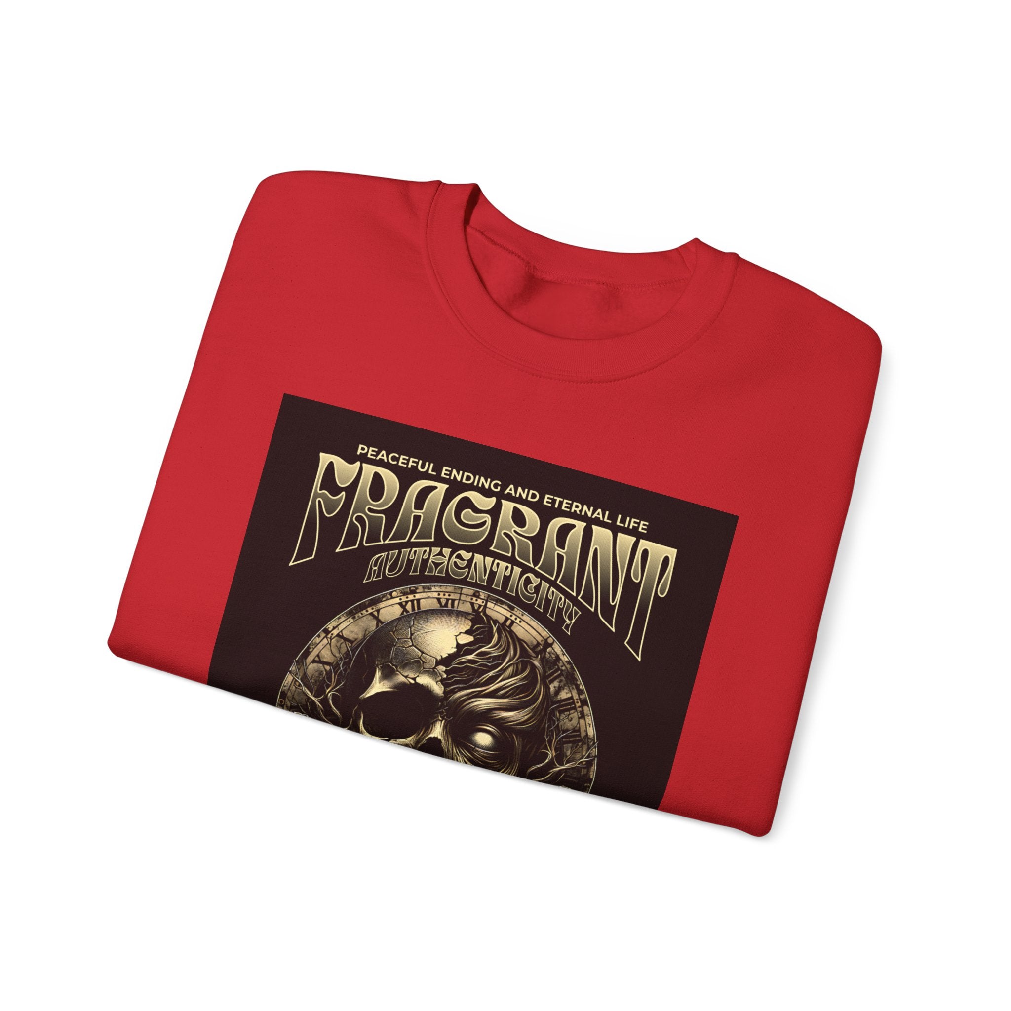 Skull & Roses Crewneck Sweatshirt — “Decrepit” Gothic Graphic
