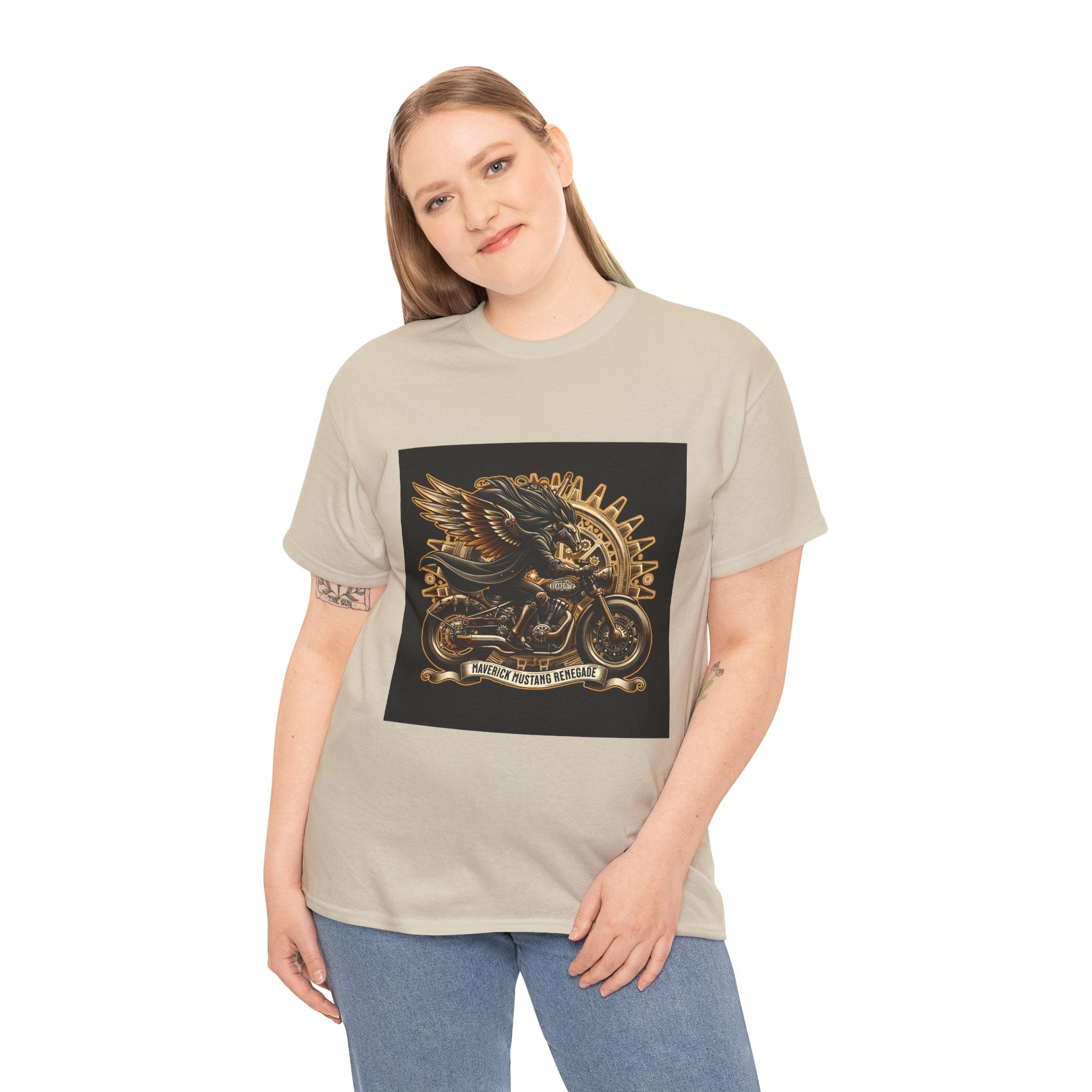 Vintage Winged Motorcycle Tee — "Ride Forever, Ride Free" Biker T-Shirt