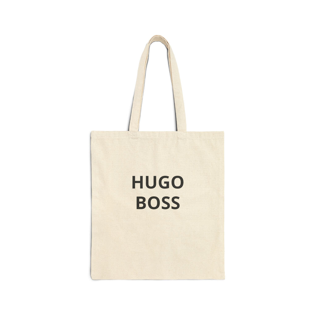 Canvas Tote — Minimal "HUGO BOSS" Text Shopper Bag