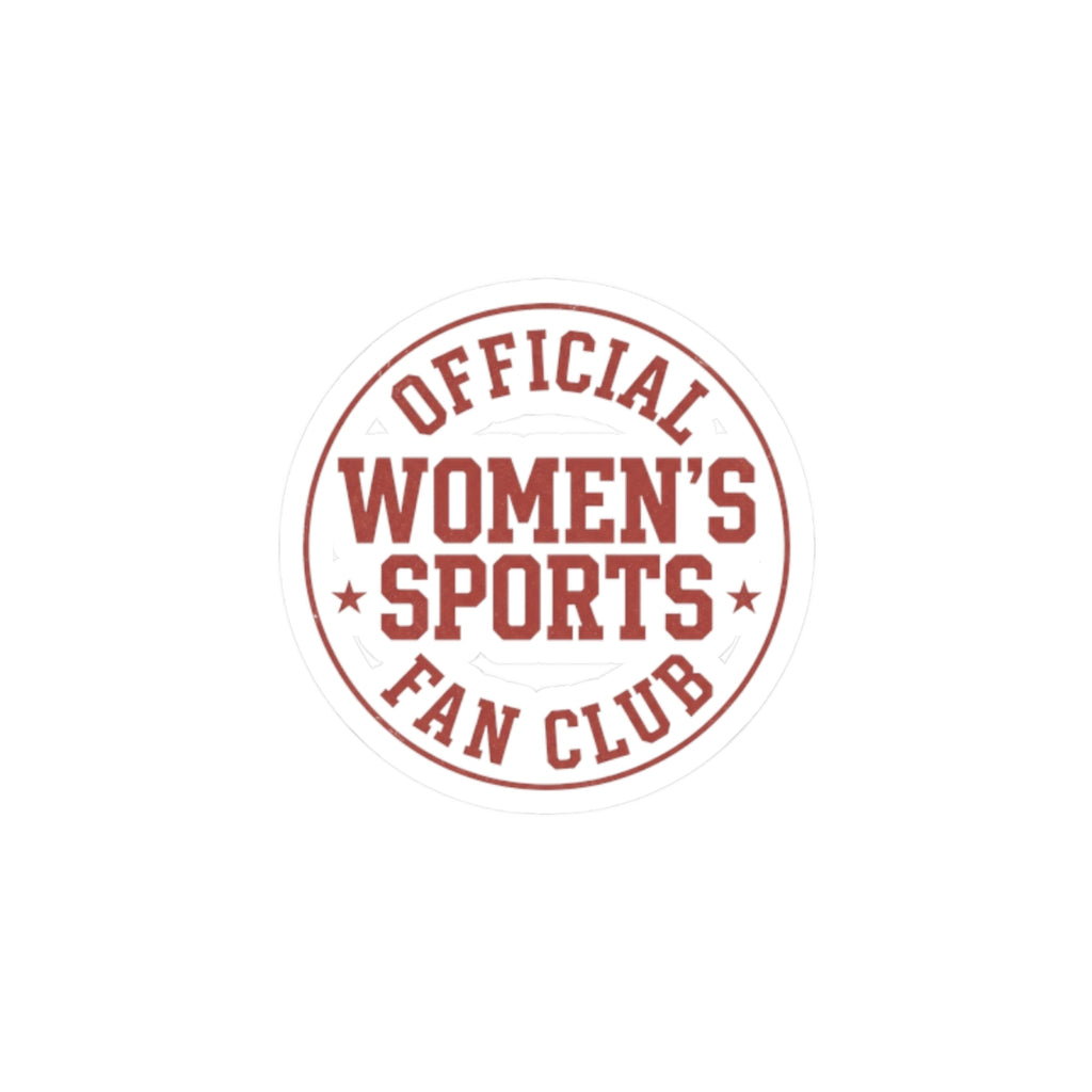 Women's Sports Fan Club Sticker | Kiss-Cut, Circle Support Women's Leagues