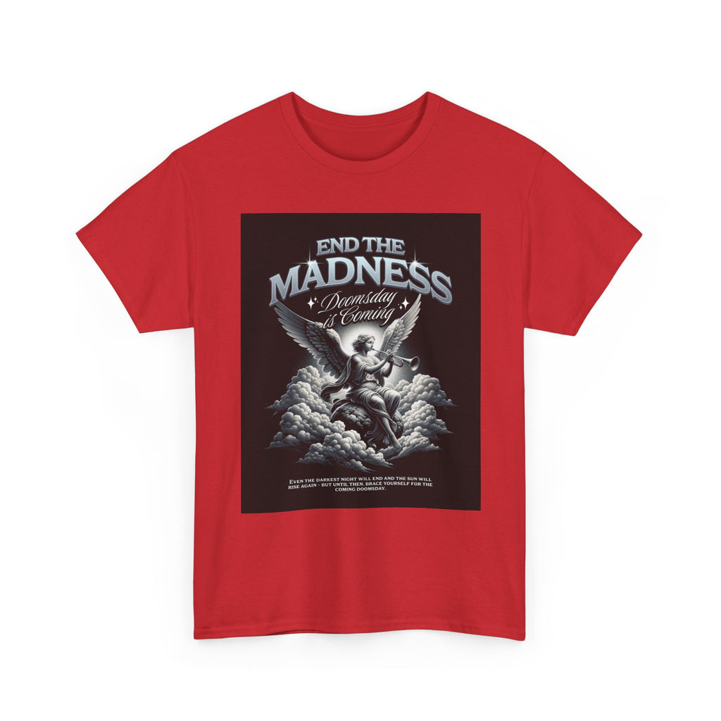 End the Madness Angel Graphic Tee — Vintage Gothic Band-Style T-Shirt