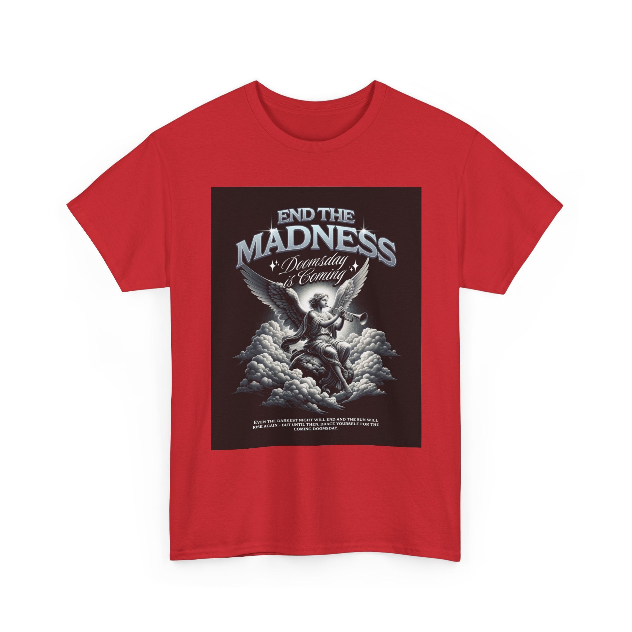 End the Madness Angel Graphic Tee — Vintage Gothic Band-Style T-Shirt