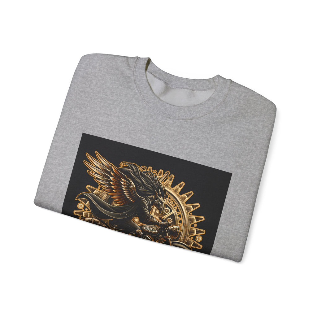 Motorcycle Eagle Crewneck Sweatshirt – "Liberty Rider" Vintage Biker Graphic