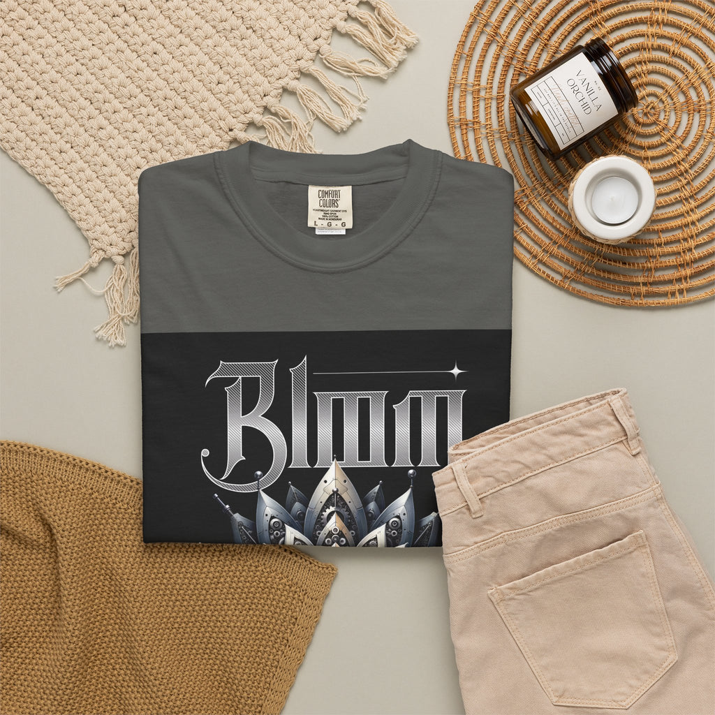 Metal Lotus Graphic T-Shirt — "Bloom" Gothic Band Poster Tee