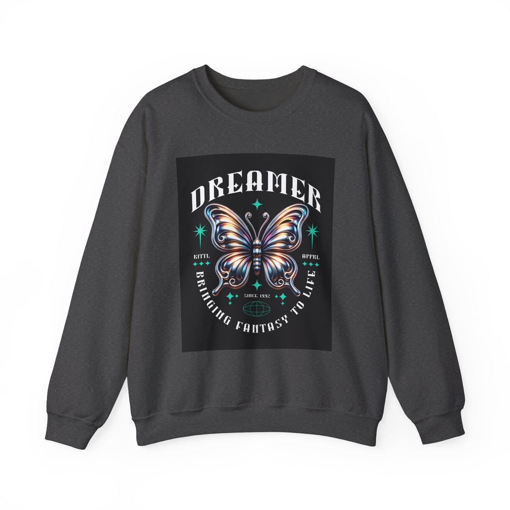 Dreamer Butterfly Crewneck Sweatshirt — Inspiring 'Dreamer' Graphic Pullover