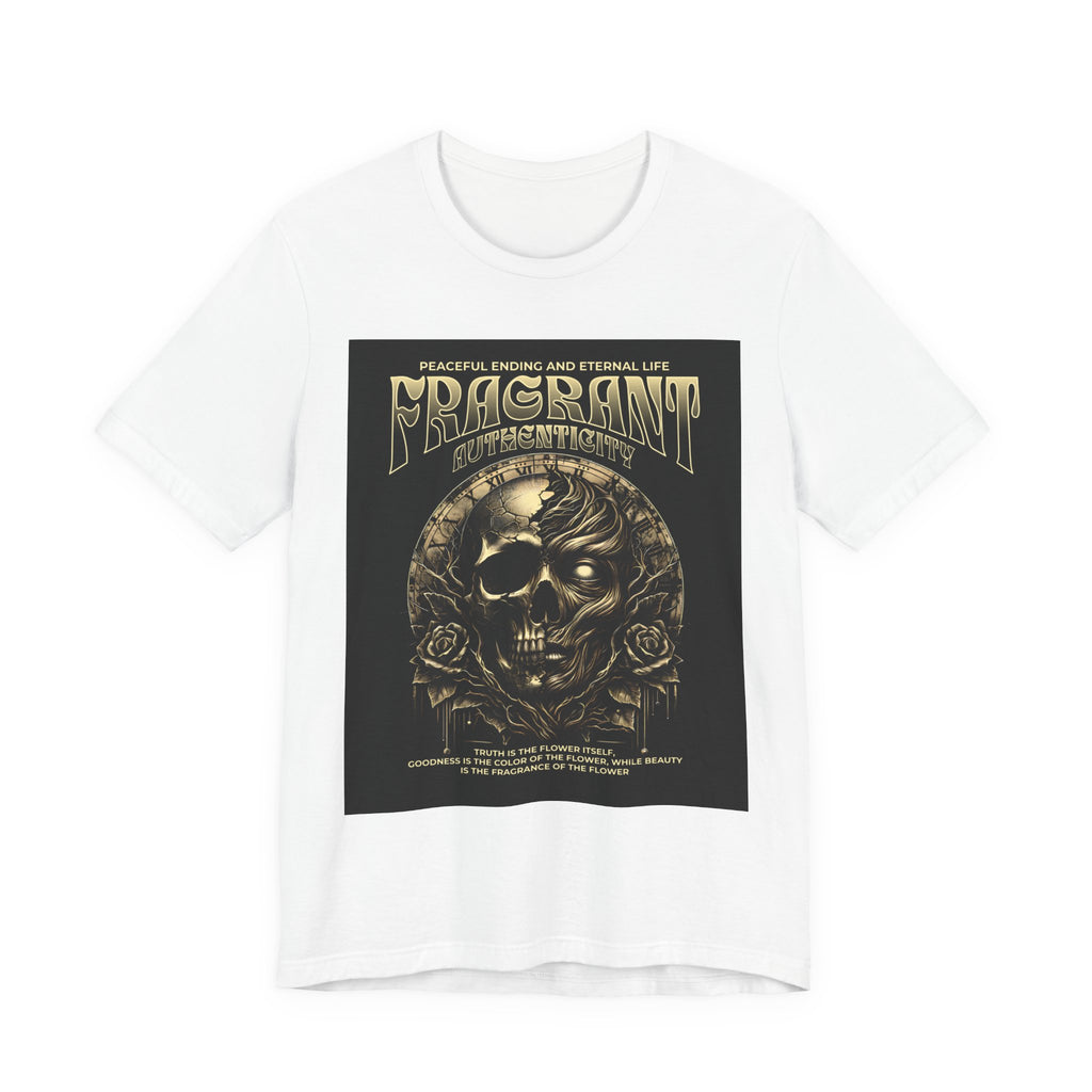 Skull & Roses Graphic Tee — "Fragrant" Vintage Gothic Band Shirt