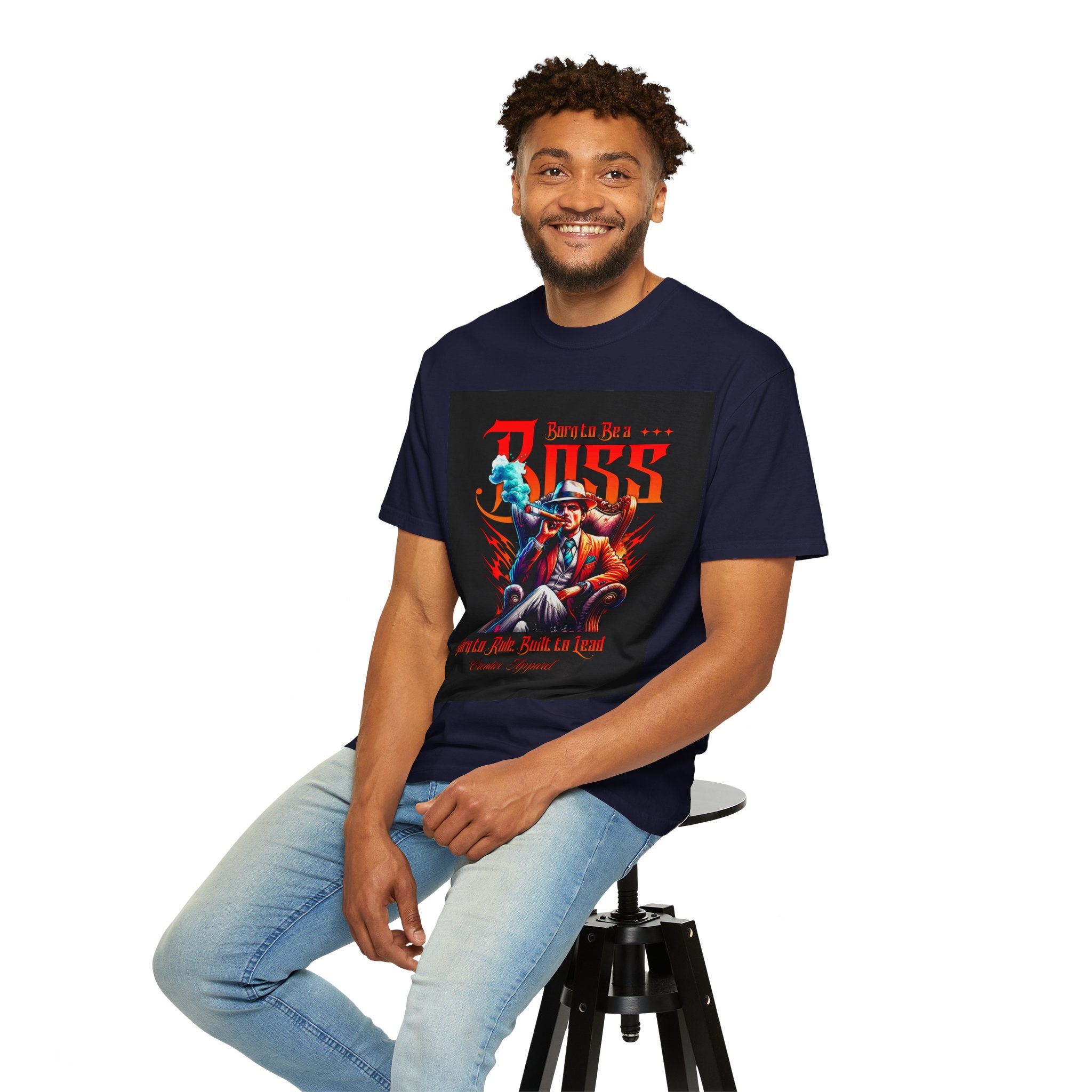 Boss Vintage Graphic T-Shirt — "Born to Be a Boss" Retro Mafia Design