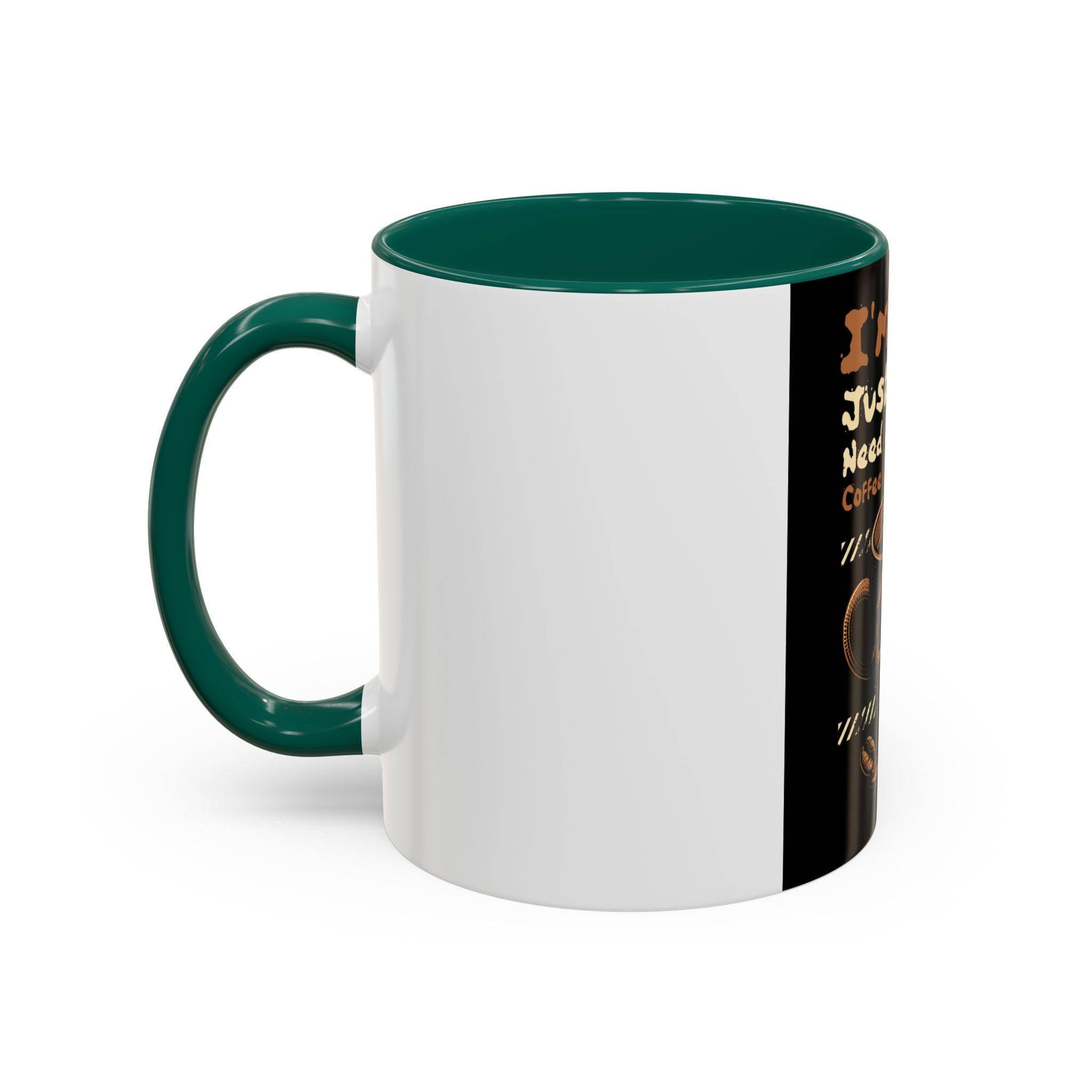 Skull Coffee Mug – "I'm Fine Just Need Coffee" Gothic Ceramic Mug