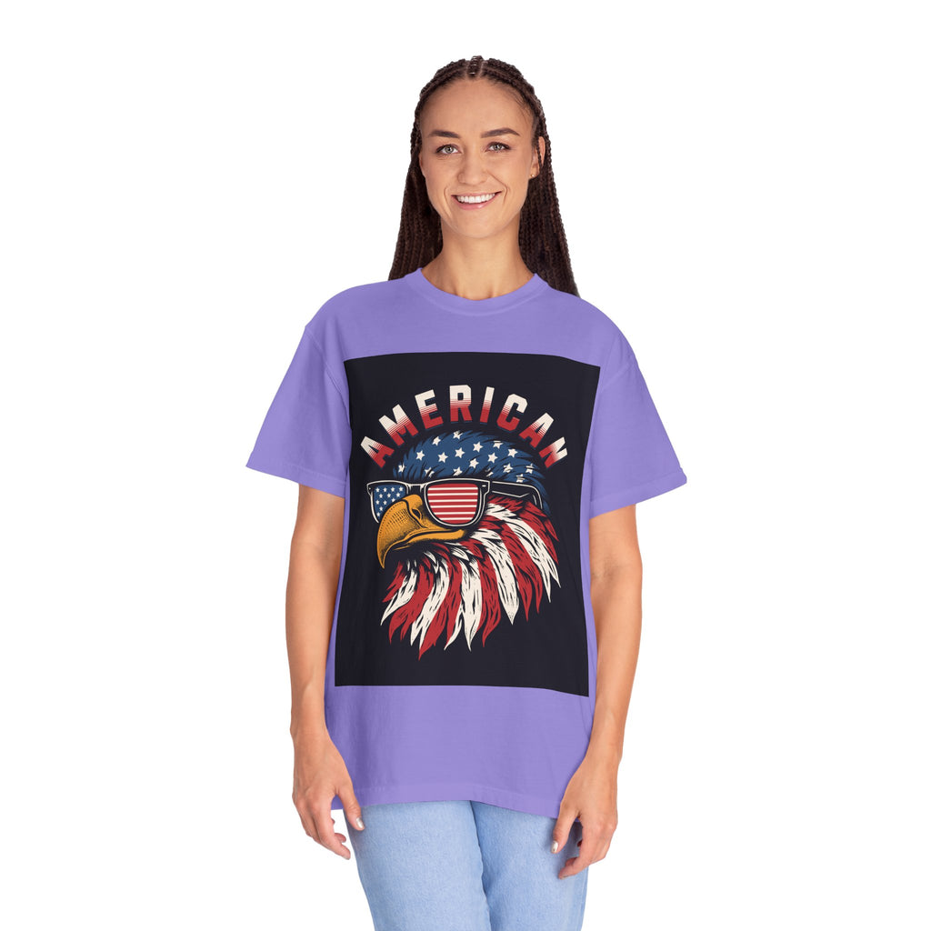 American Eagle Sunglasses T-Shirt — Patriotic USA Flag Graphic