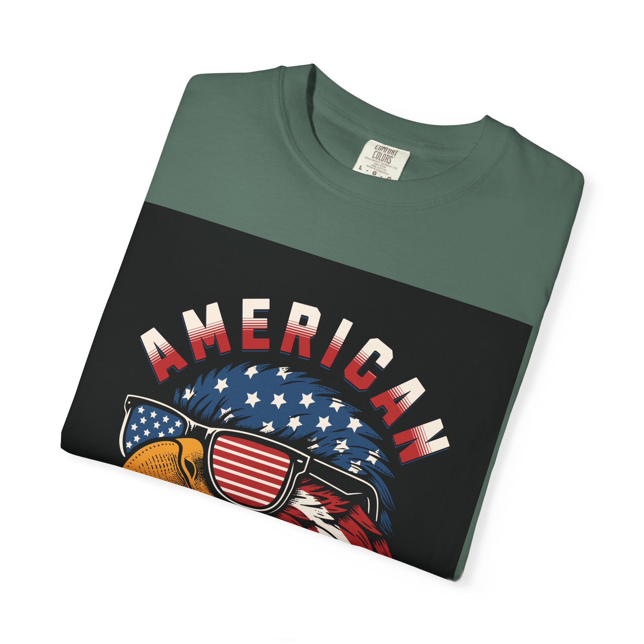 American Eagle Sunglasses T-Shirt — Patriotic USA Flag Graphic