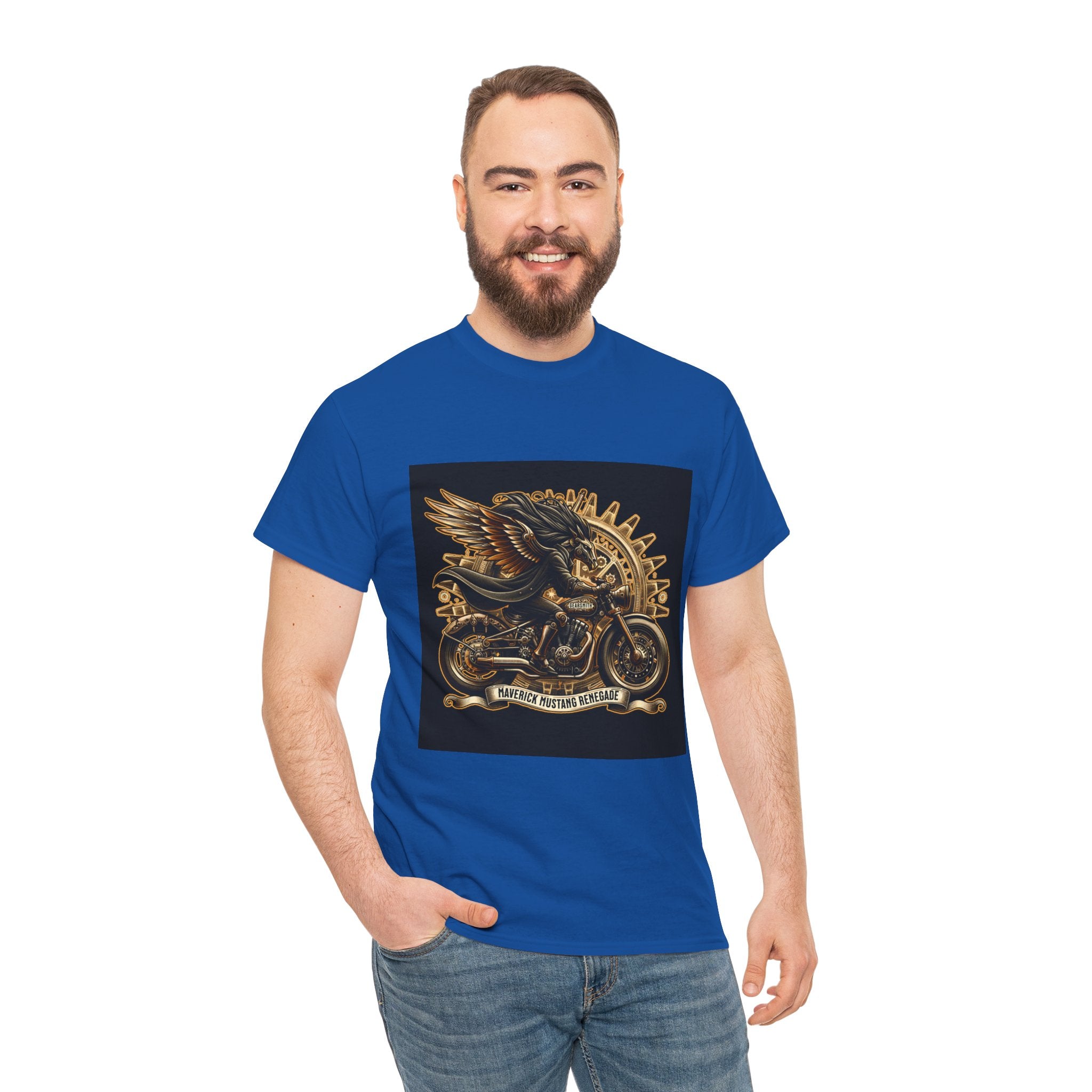Vintage Winged Motorcycle Tee — "Ride Forever, Ride Free" Biker T-Shirt