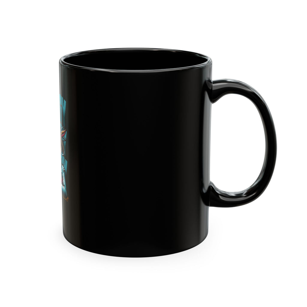 Skull 'Energy' Ceramic Coffee Mug — Retro Skeleton with Drink Design