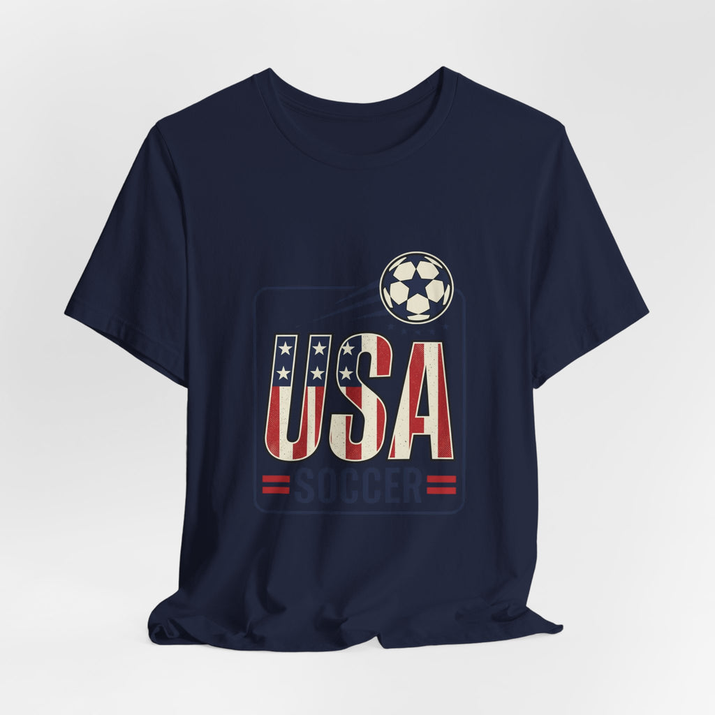 USA Soccer Tee | American Flag Colors, National Pride Shirt