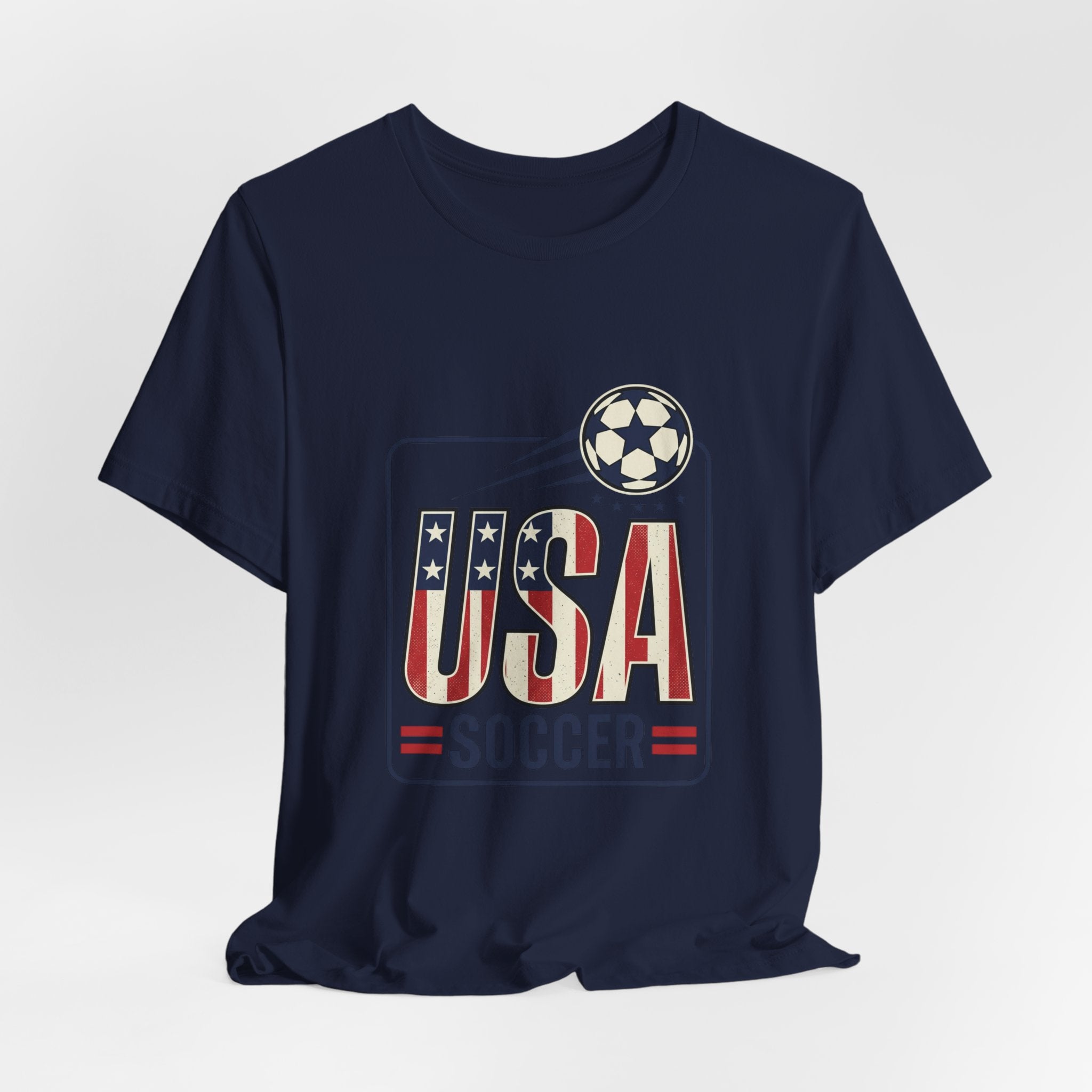 USA Soccer Tee | American Flag Colors, National Pride Shirt