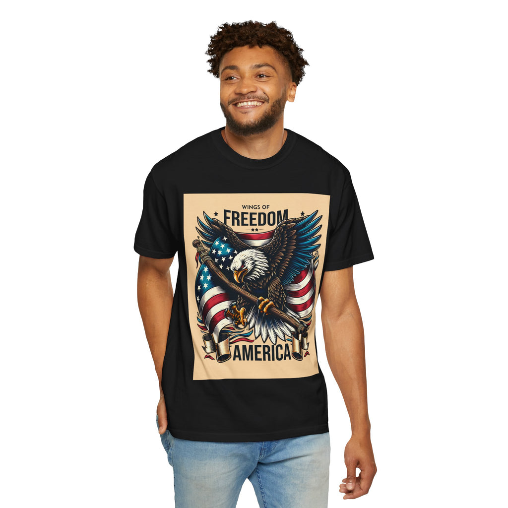 Freedom Eagle T-Shirt — Wings of America Patriotic Graphic Tee