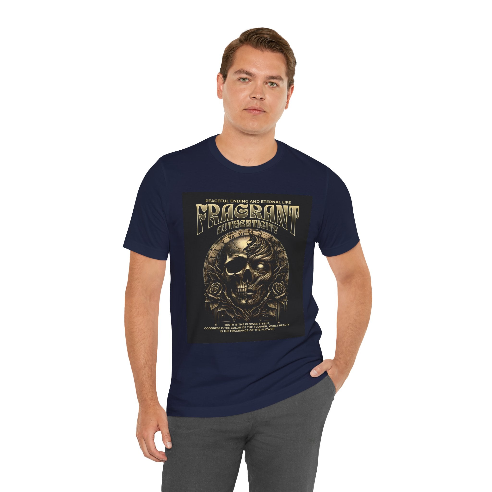 Skull & Roses Graphic Tee — "Fragrant" Vintage Gothic Band Shirt