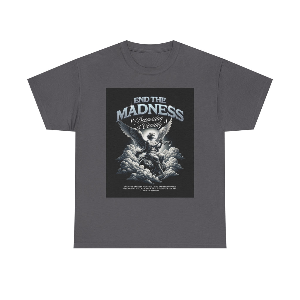 End the Madness Angel Graphic Tee — Vintage Gothic Band-Style T-Shirt
