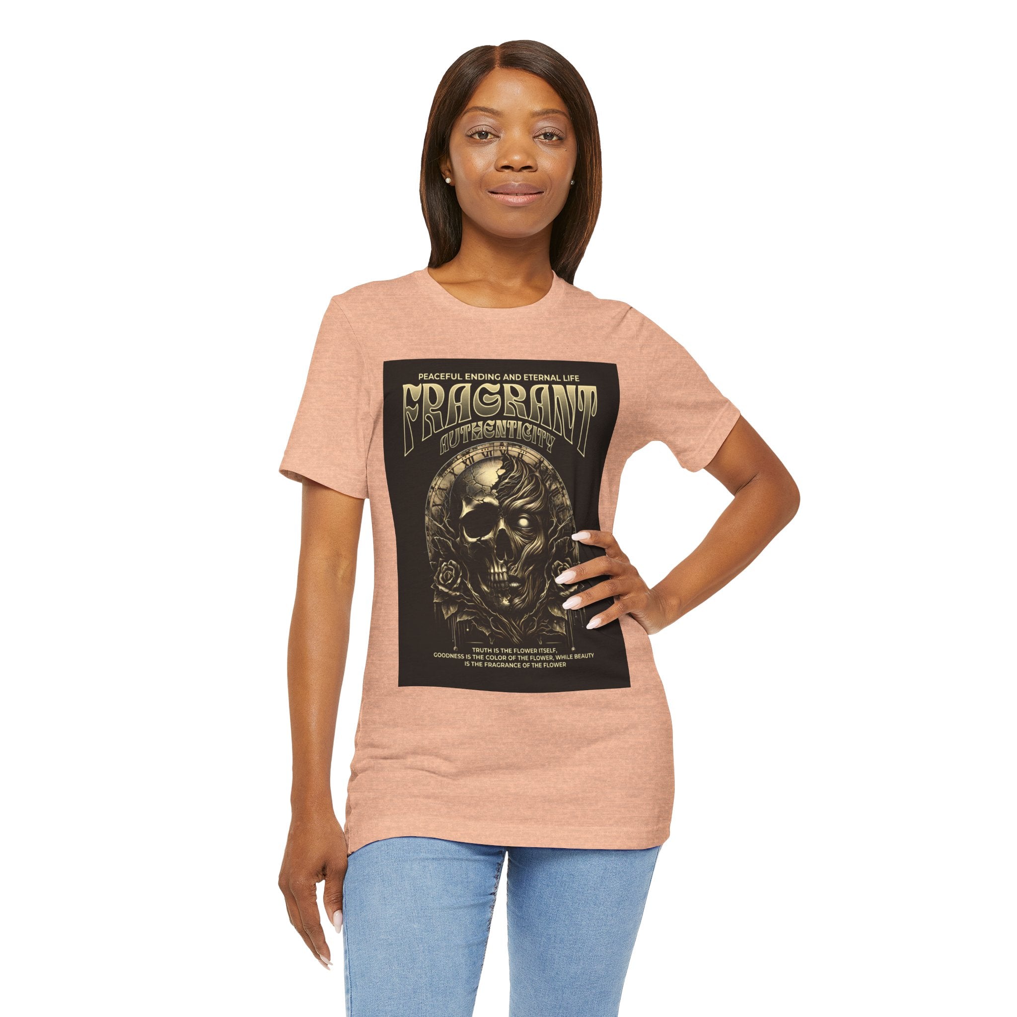 Skull & Roses Graphic Tee — "Fragrant" Vintage Gothic Band Shirt