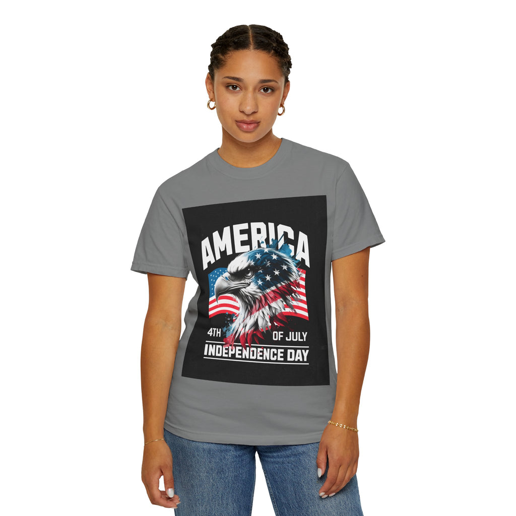 Independence Day T-shirt — 'America' Eagle Flag 4th of July Tee