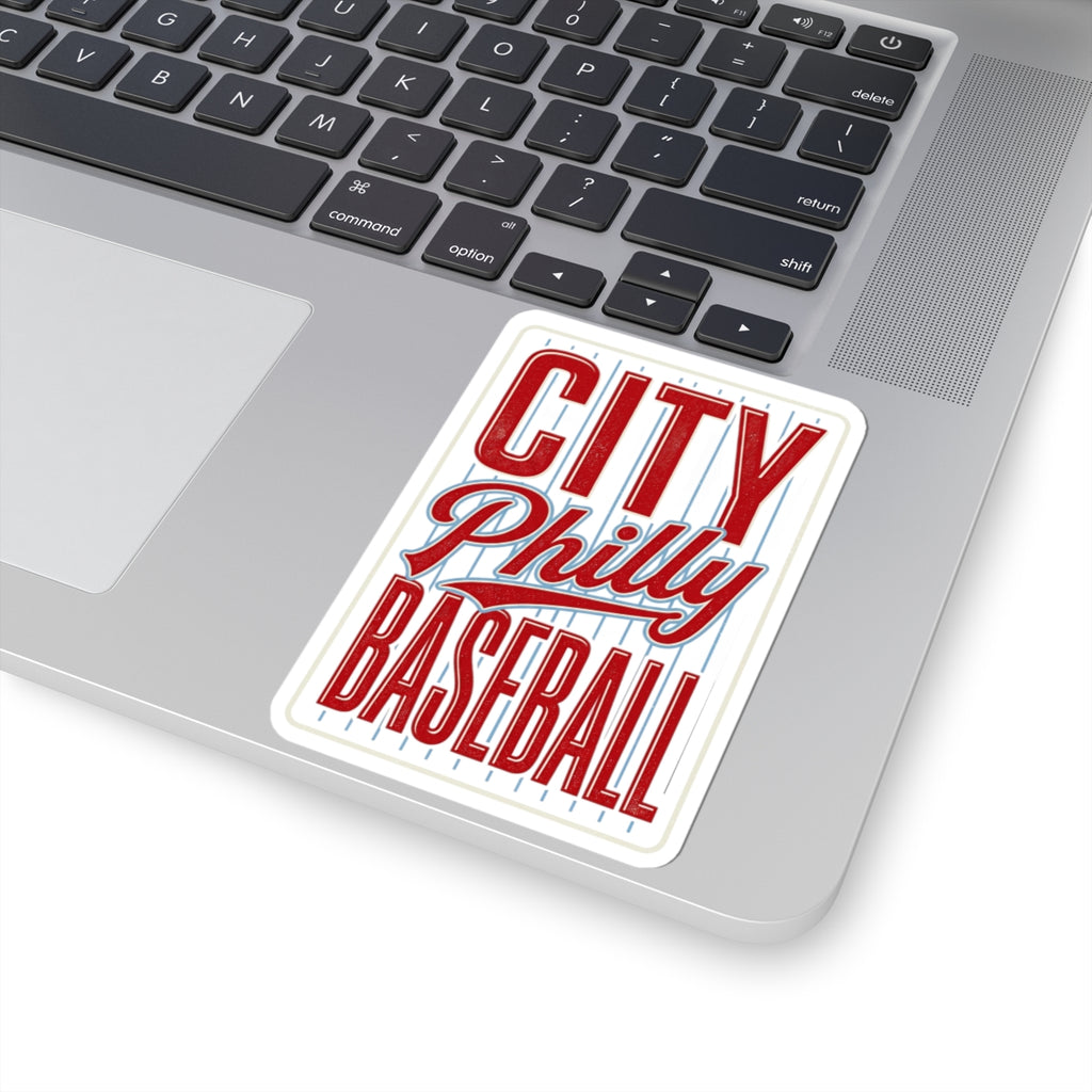 City Philly Baseball Kiss-Cut Stickers | Philadelphia Baseball Pride, Local Fan Decal