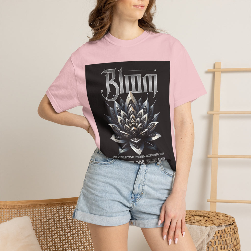 Metal Lotus Graphic T-Shirt — "Bloom" Gothic Band Poster Tee