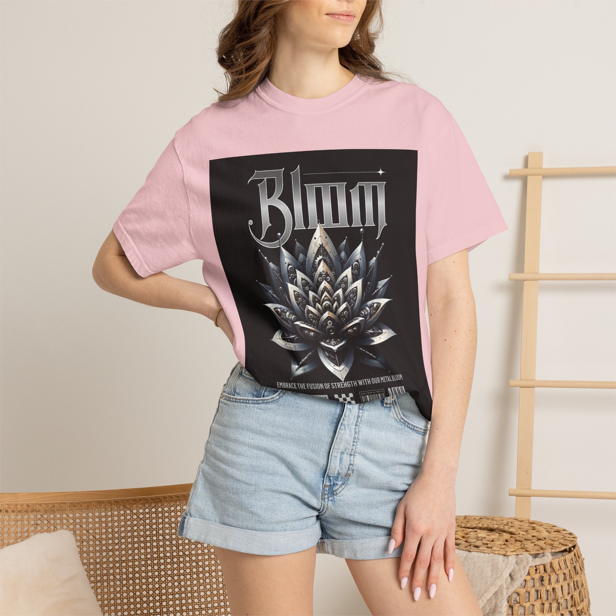 Metal Lotus Graphic T-Shirt — "Bloom" Gothic Band Poster Tee