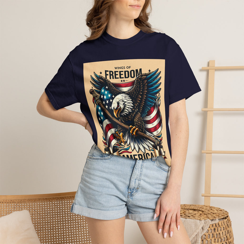 Freedom Eagle T-Shirt — Wings of America Patriotic Graphic Tee