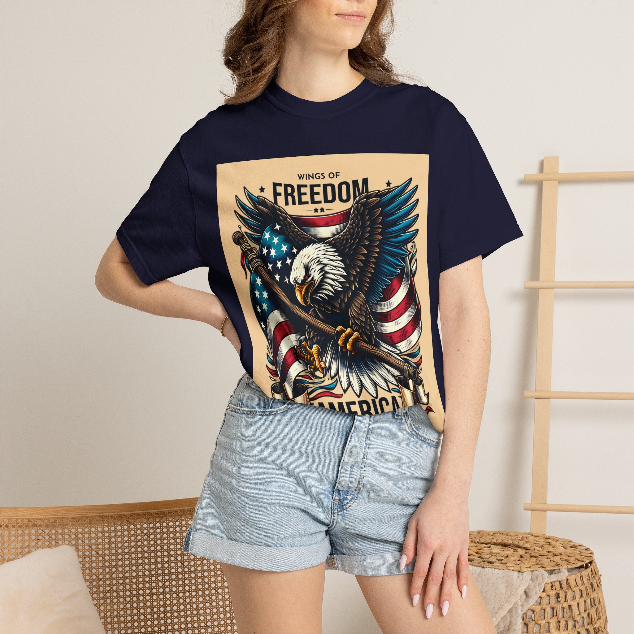 Freedom Eagle T-Shirt — Wings of America Patriotic Graphic Tee