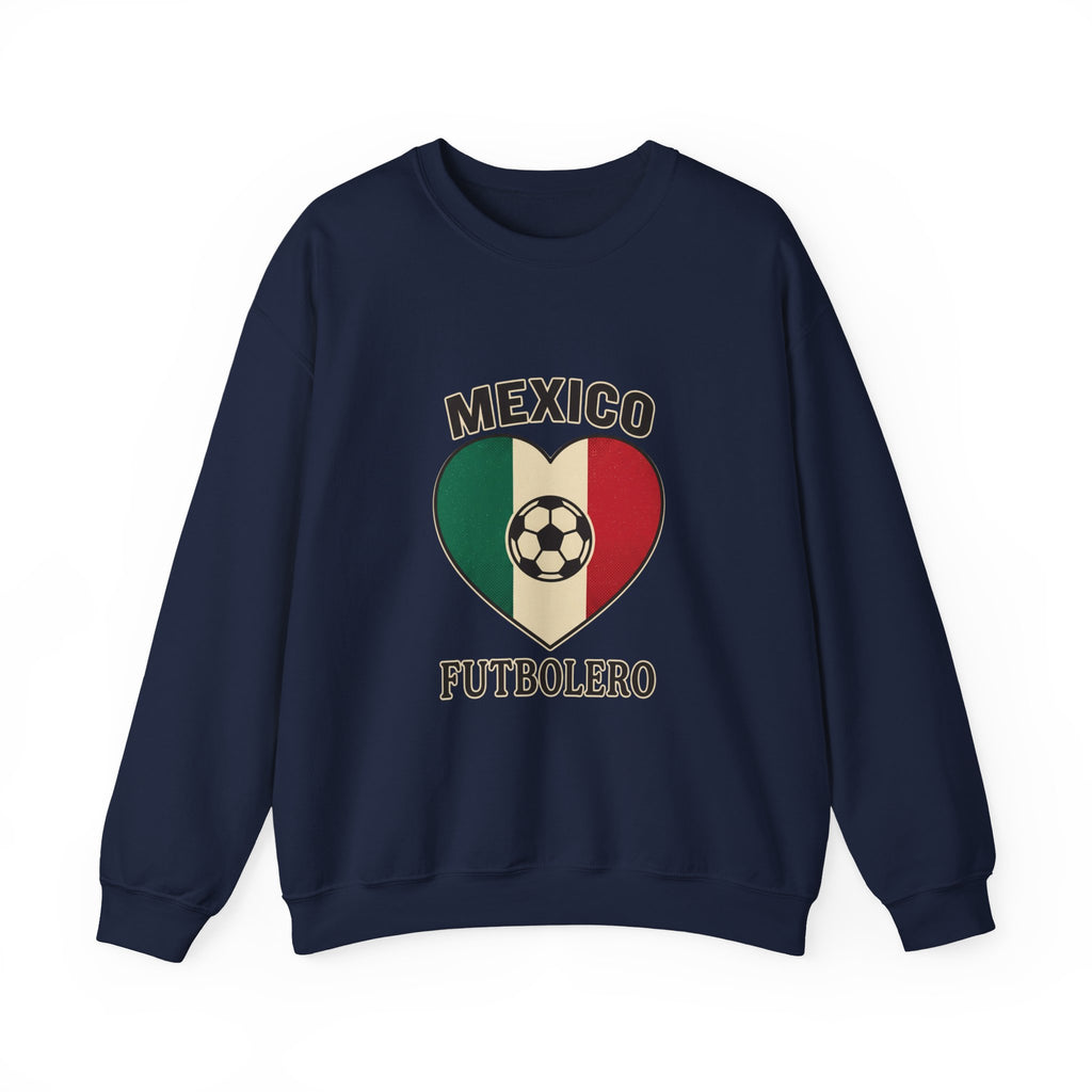 Mexico Futbolero Heart Sweatshirt | Mexico Flag Soccer Pride