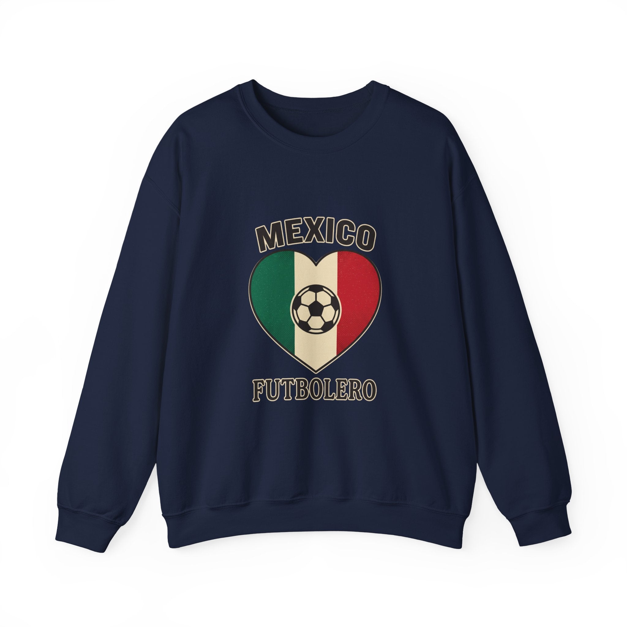 Mexico Futbolero Heart Sweatshirt | Mexico Flag Soccer Pride