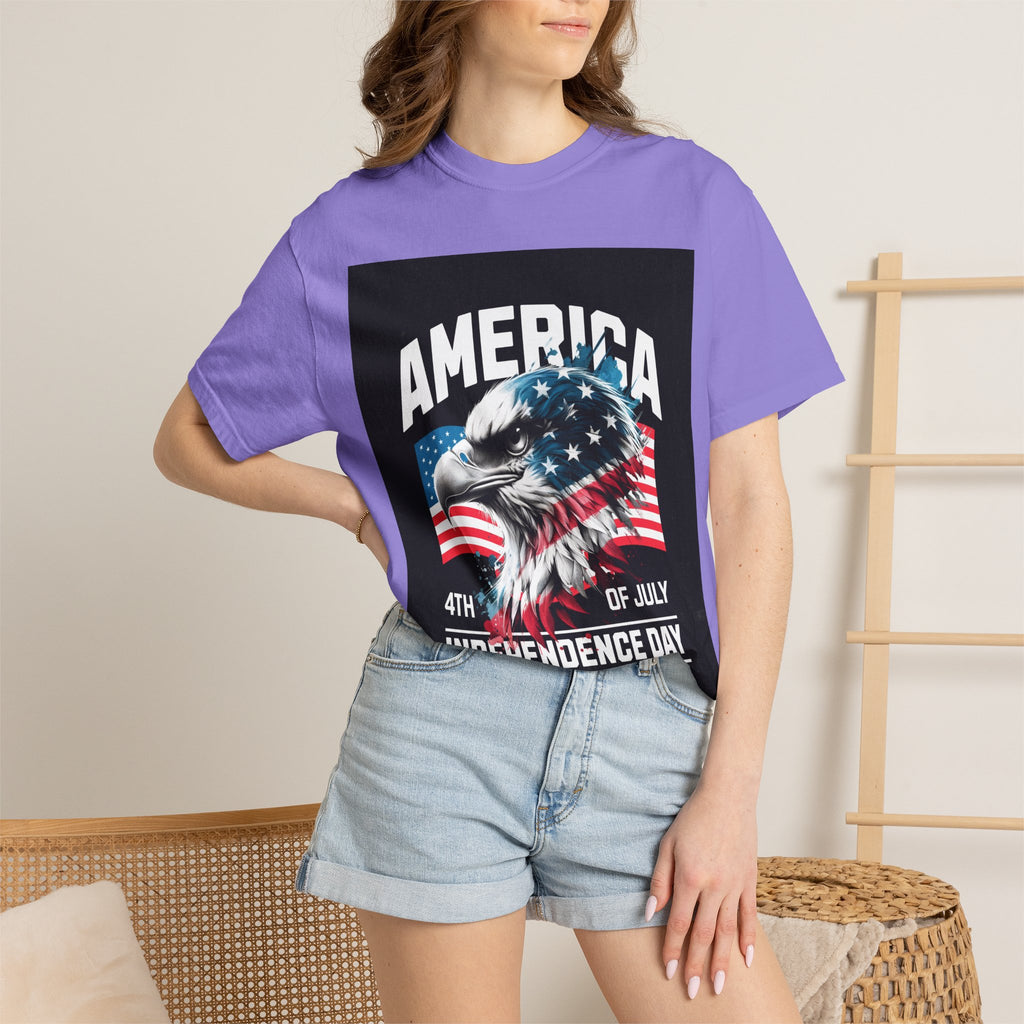 Independence Day T-shirt — 'America' Eagle Flag 4th of July Tee