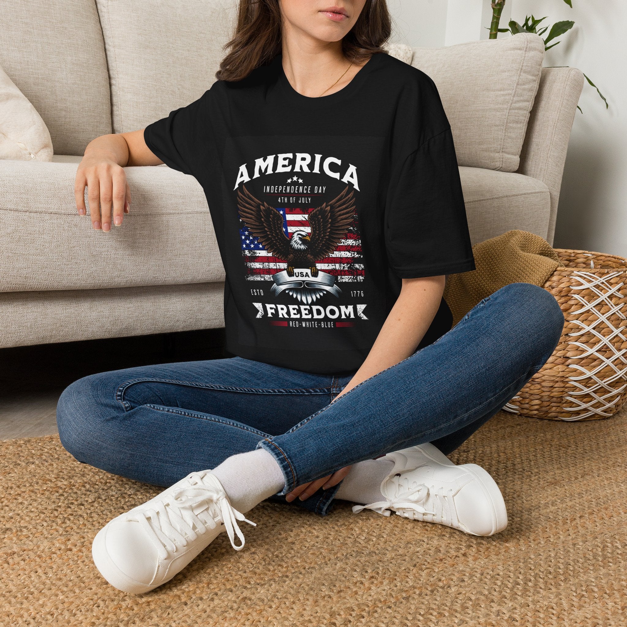 America Eagle T-Shirt — Independence Day Freedom Graphic Tee