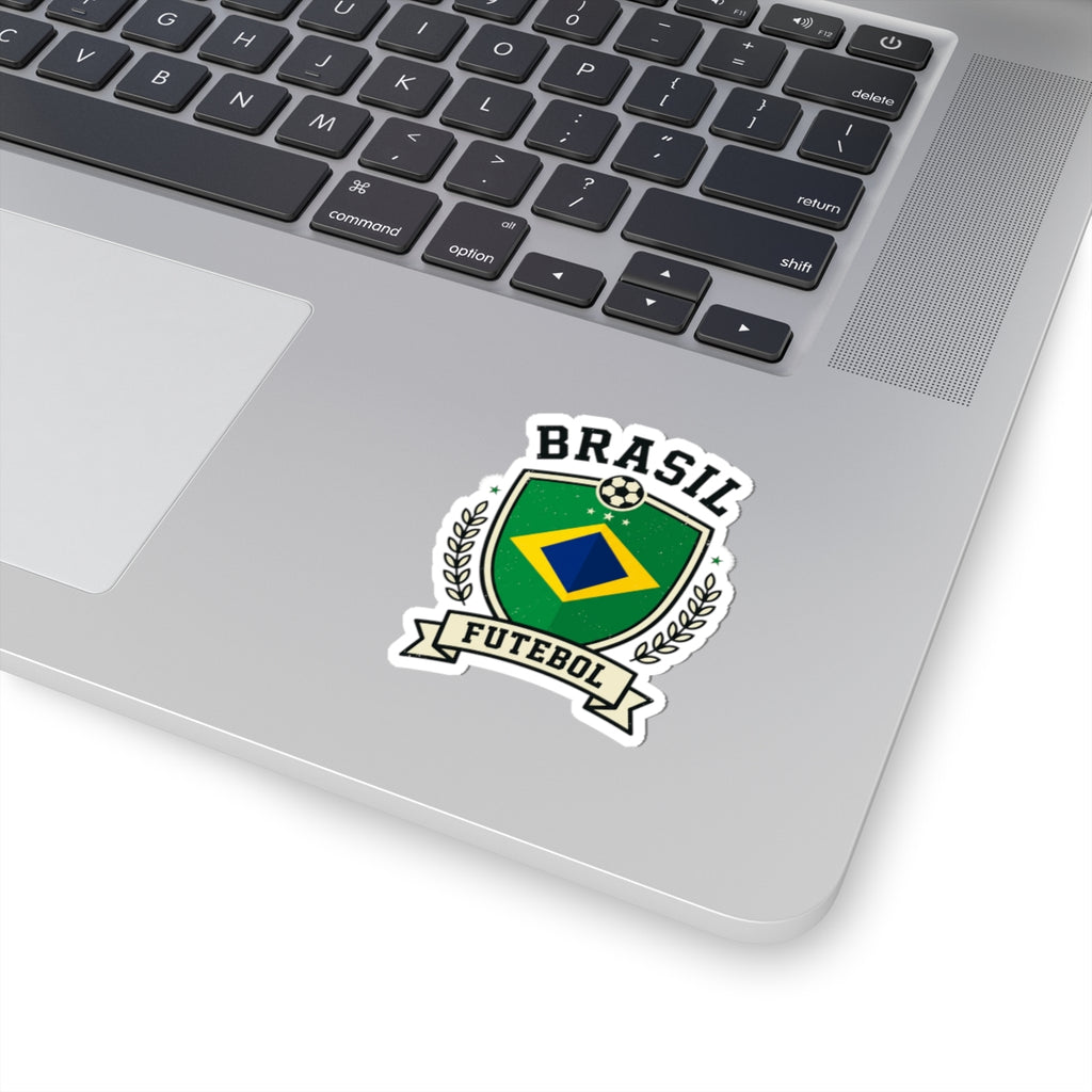 Brasil Futebol Crest Sticker | Brazil Flag Soccer Emblem, Kiss-Cut