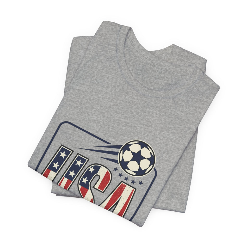 USA Soccer Tee | American Flag Colors, National Pride Shirt
