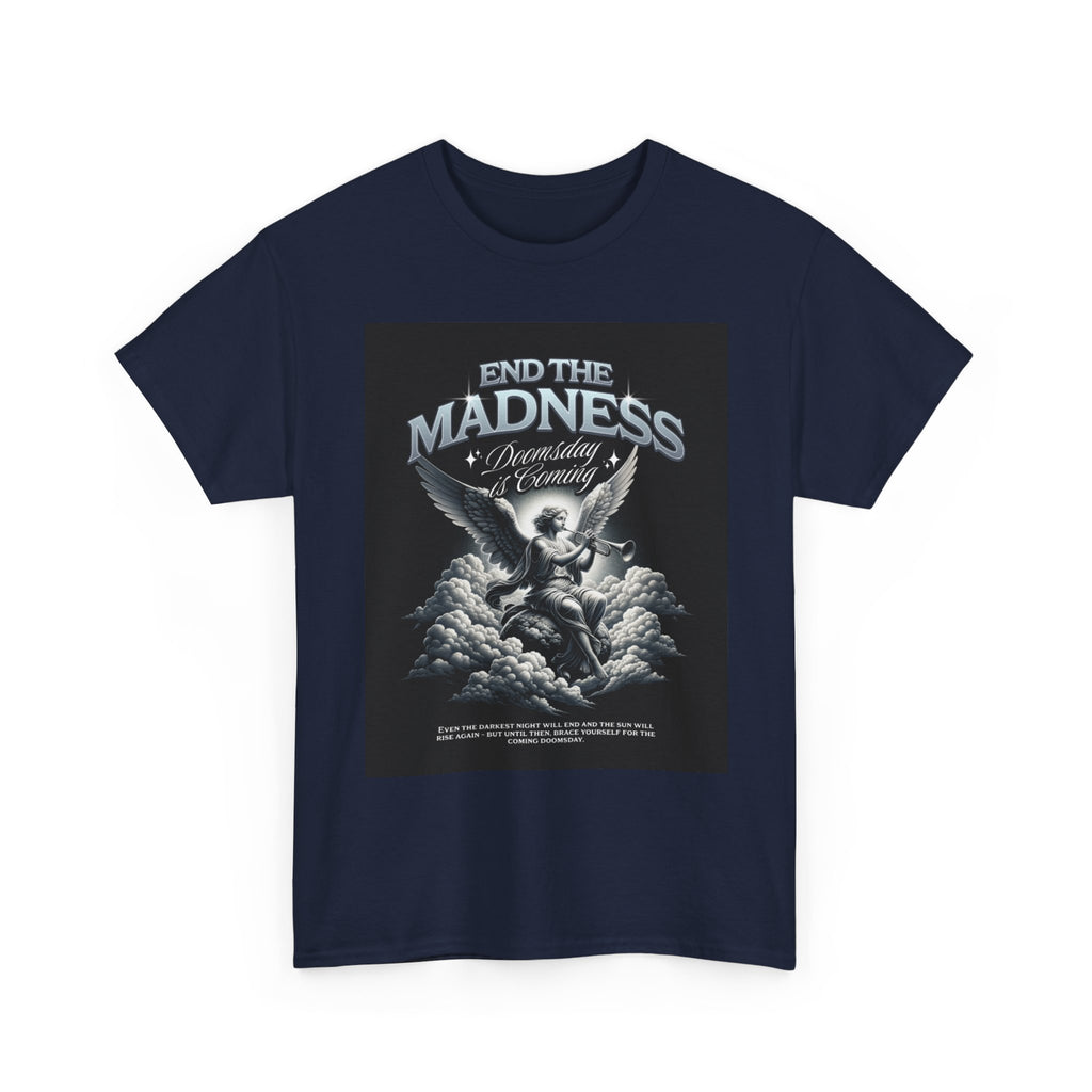 End the Madness Angel Graphic Tee — Vintage Gothic Band-Style T-Shirt