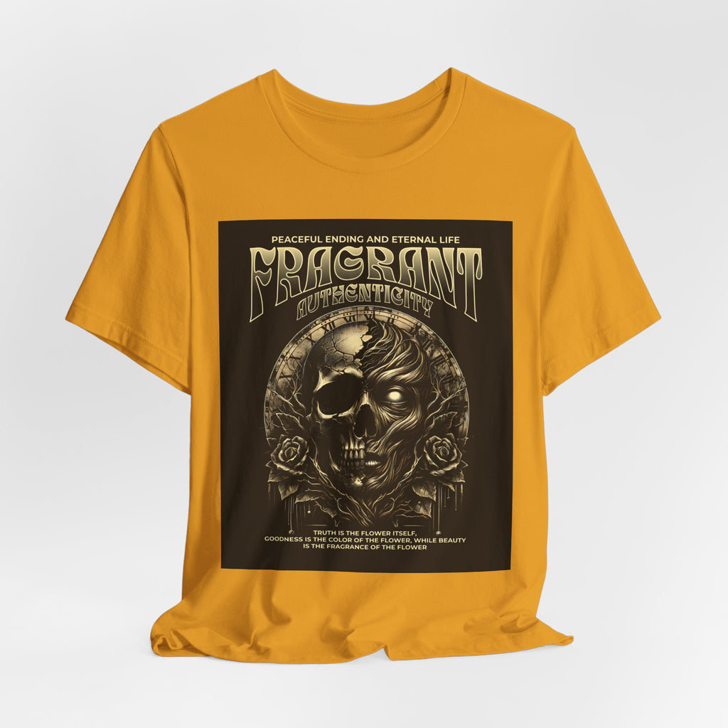 Skull & Roses Graphic Tee — "Fragrant" Vintage Gothic Band Shirt