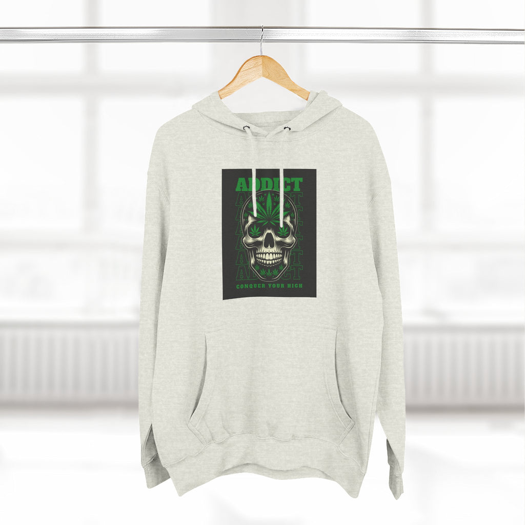 Skull & Snake Hoodie — "Addict" Graphic Pullover