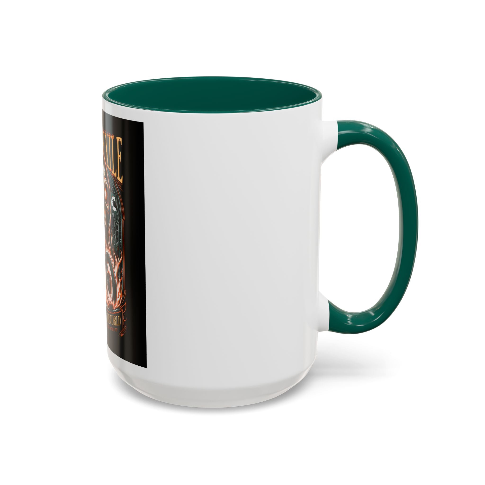 Eternal Exile Skull Biker Mug — Gothic Motorcycle Coffee Cup (11oz/15oz)