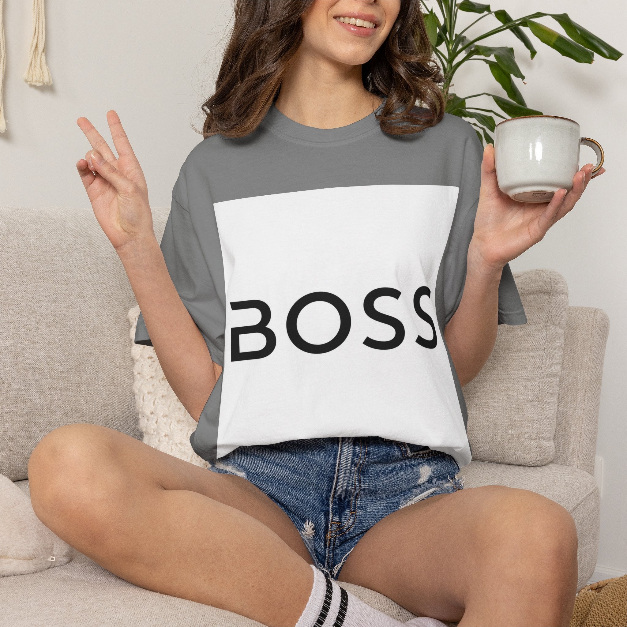 BOSS Graphic T-Shirt — Bold Minimalist Logo Tee for Confident Style