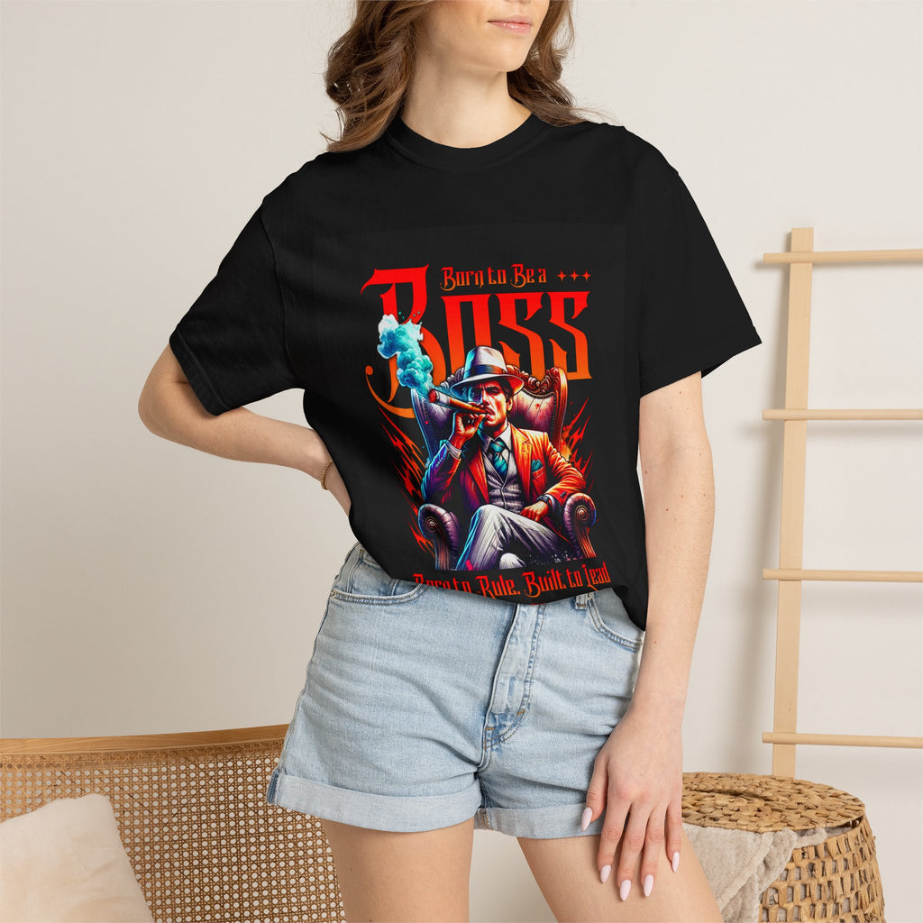Boss Vintage Graphic T-Shirt — "Born to Be a Boss" Retro Mafia Design