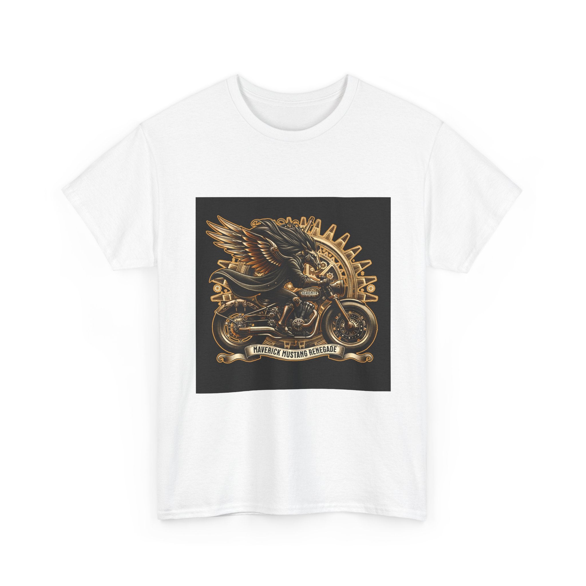 Vintage Winged Motorcycle Tee — "Ride Forever, Ride Free" Biker T-Shirt