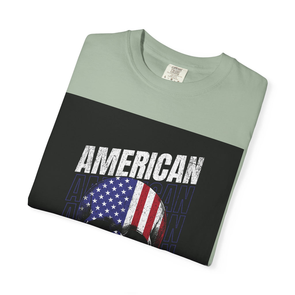 American Skull Flag T-Shirt — "American Forever" Patriotic Graphic Tee