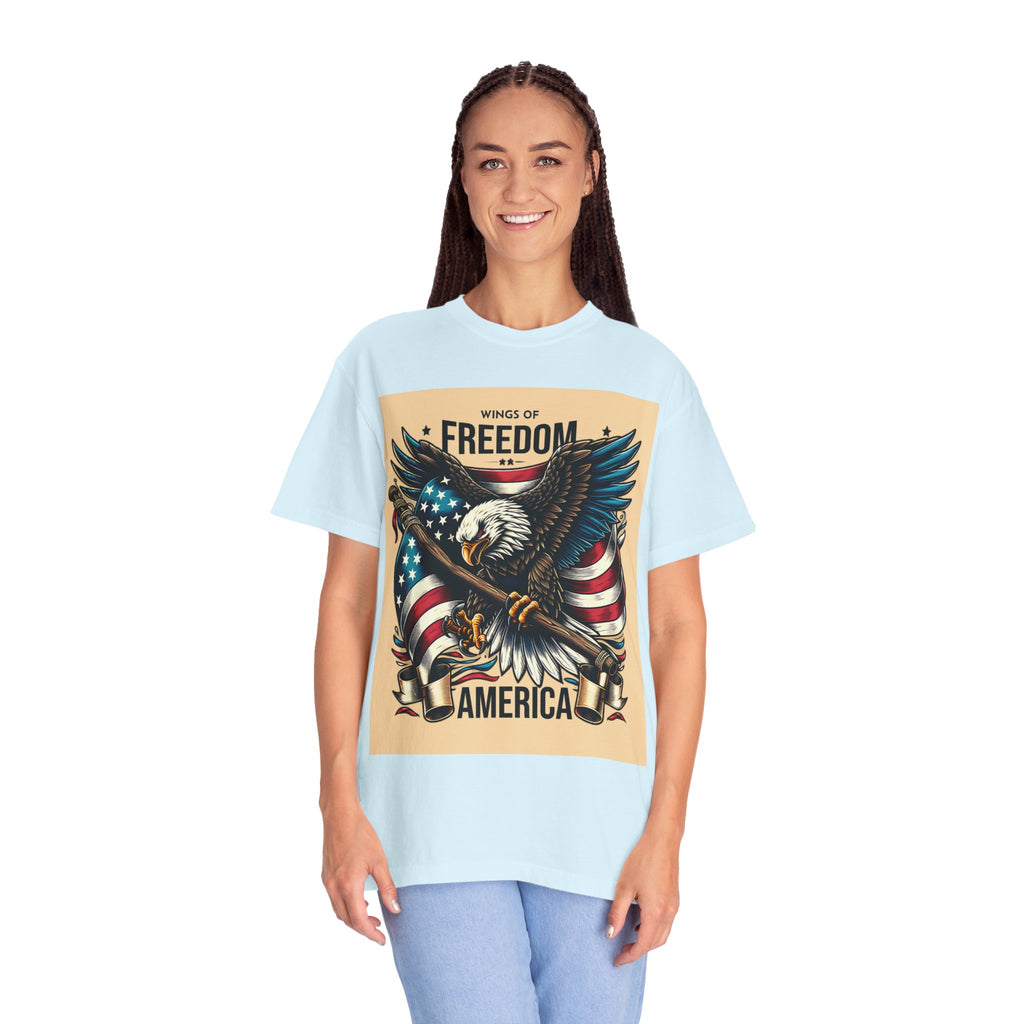 Freedom Eagle T-Shirt — Wings of America Patriotic Graphic Tee