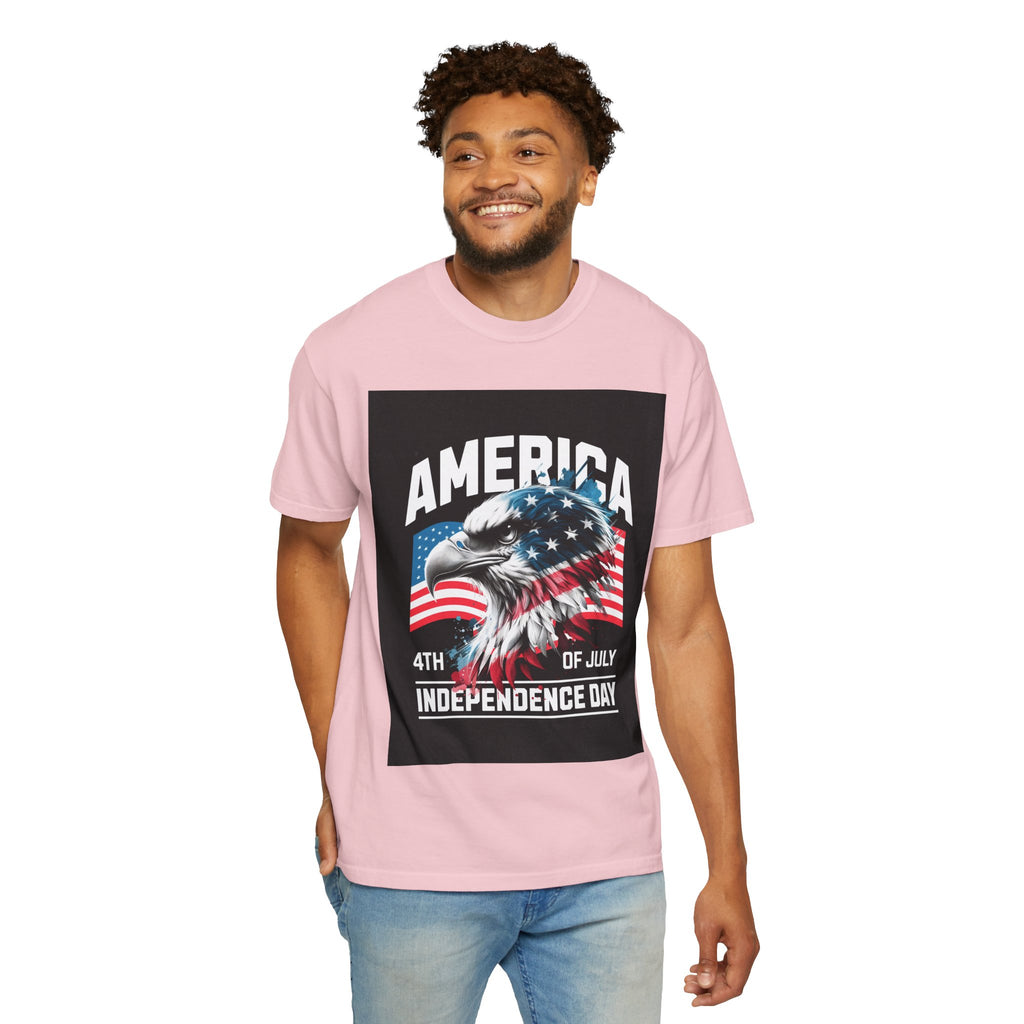Independence Day T-shirt — 'America' Eagle Flag 4th of July Tee