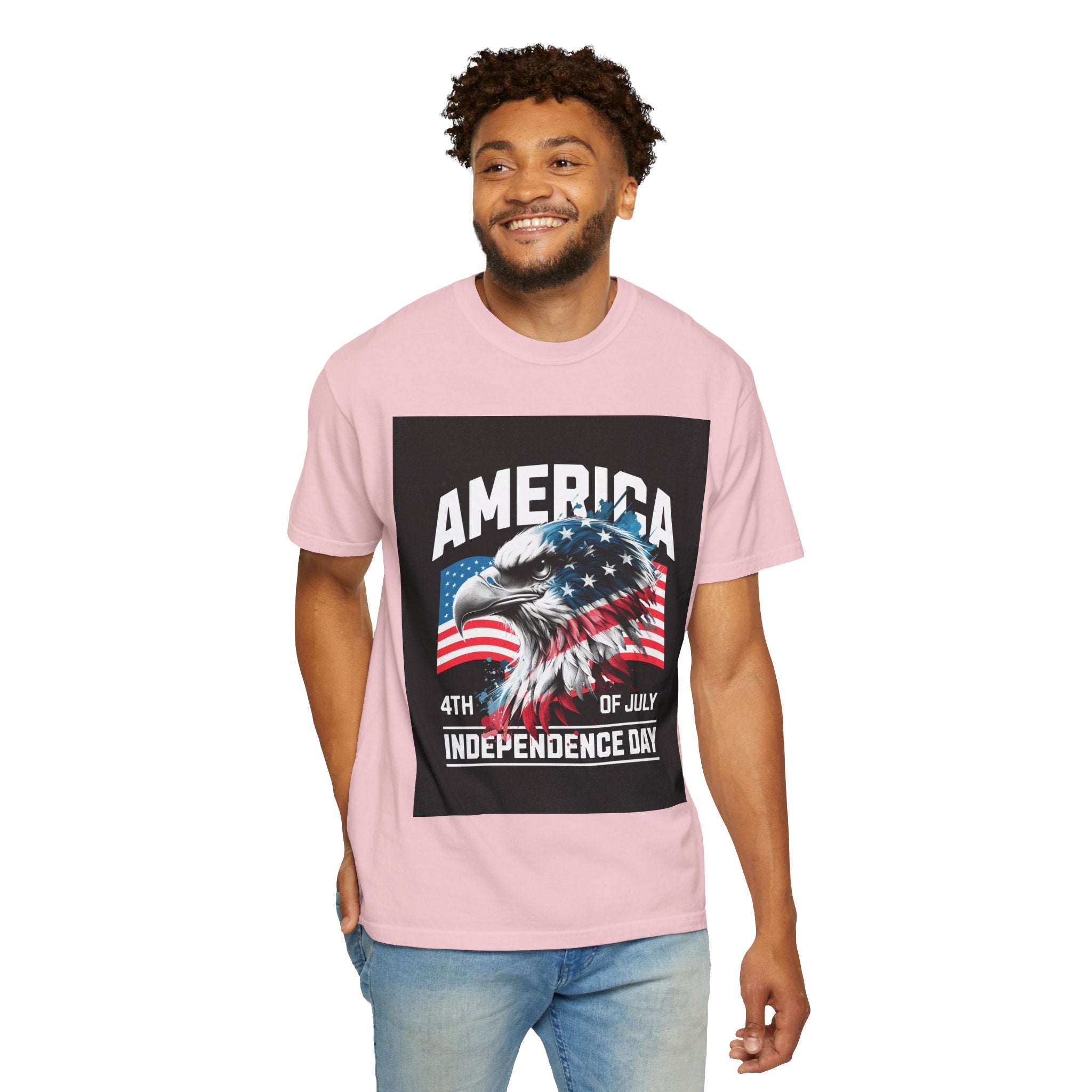 Independence Day T-shirt — 'America' Eagle Flag 4th of July Tee
